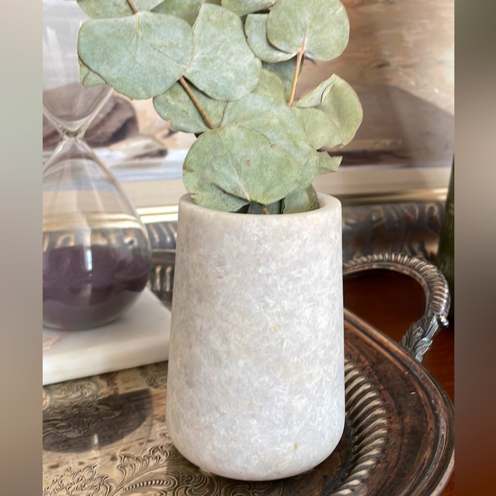 Heavy Stone Marble Vase Cup